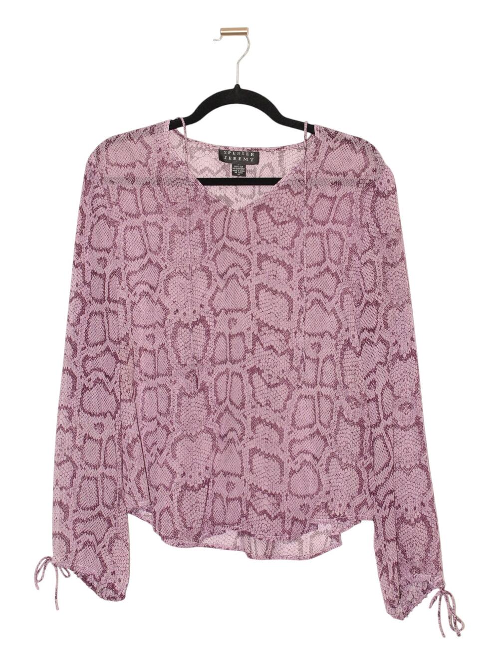 Vintage 100% Silk Spenser Jeremy Blouse Purple Size 12